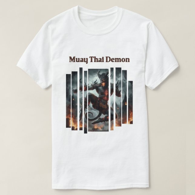 T-shirt Art numérique de boxe thaïlandaise de Muay Thai De (Design devant)