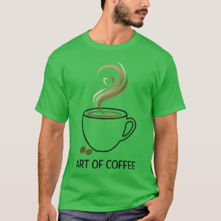 T-shirt Art of Coffee Elegant Minimalist Coffee Cup Desi f