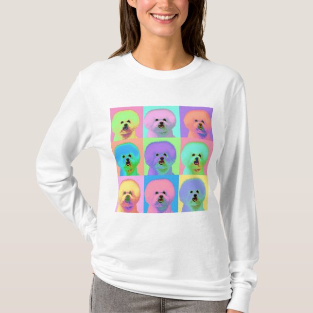 T-shirt Art op - Bichon Frise - Cody (Devant)
