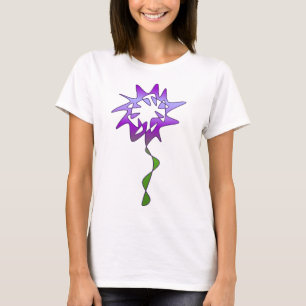 T-shirt Art perpétuel des fleurs violettes