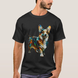 T-shirt Art polygonal Corgi Pembroke gallois Corgis