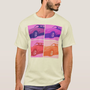 T-shirt Art pop corvette rouge 1979