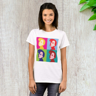 T-shirt Art pop féminin rétro