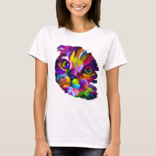T-shirt Art pop Kitten multicolore