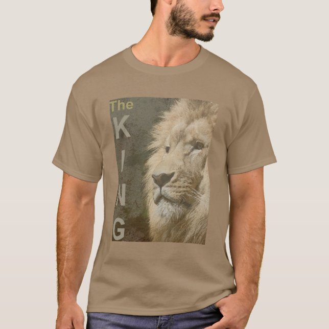 T-shirt Art Pop moderne élégant Lion Chef Modèle Hommes (Devant)