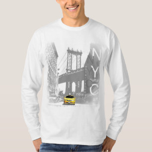 T-shirt Art Pop moderne New York City Nyc Taxi Jaune