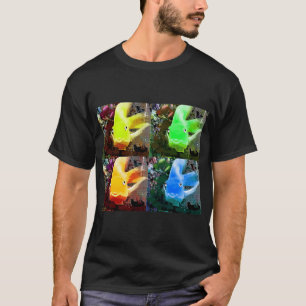 T-shirt Art pop néon poisson heureux