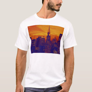 T-shirt Art pop orange bleu New York City