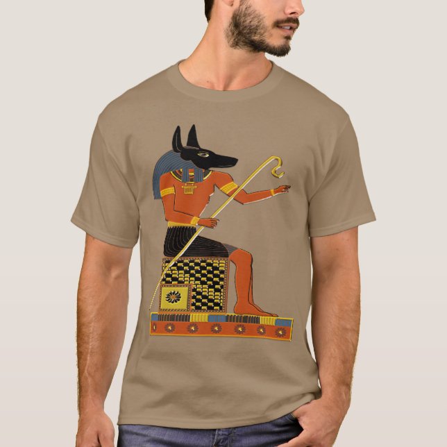 T-shirt Art populaire égyptien Anubis (Devant)