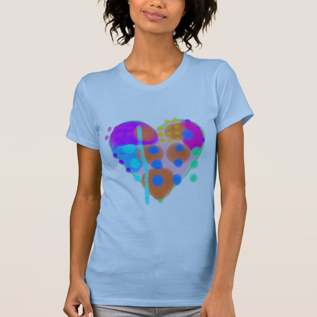 T-shirt Art portatif Abstrait du coeur (Devant)