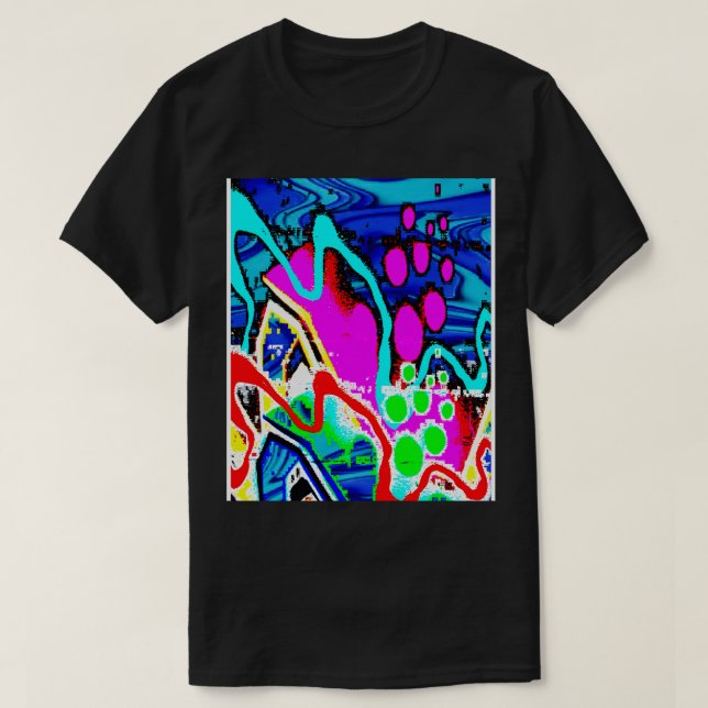 T-shirt art punk abstrait (Design devant)