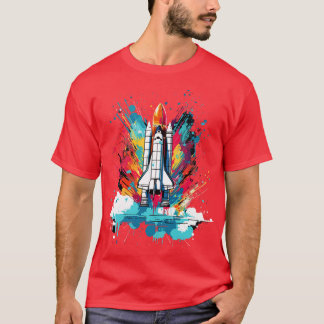 T-shirt Art Rocket Lancement Spatial Cadeaux Sciences Cade