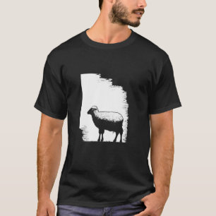 T-shirt Art Sheep Stencil