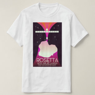 T-shirt Art spatial de Rosetta & Philae Lander.
