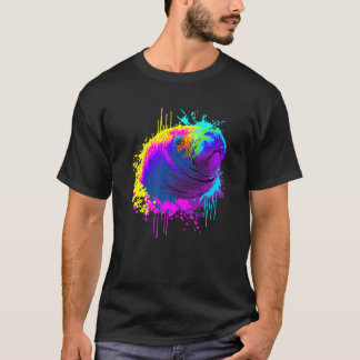 T-shirt Art Splash Dugong Cadeau Animal Manatee Amateurs