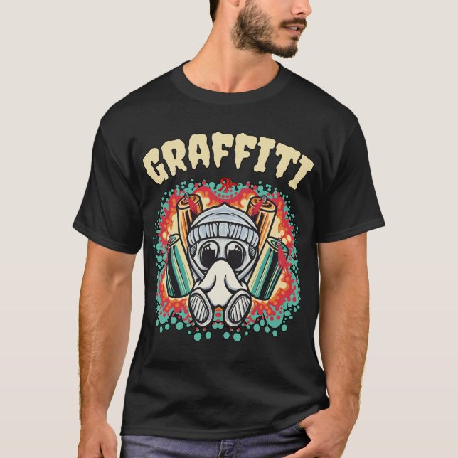 T-SHIRT ART TATOO GRAFFITI DE ROGUE SKULT (Devant)
