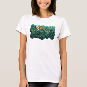 T-shirt Art Textuel 3D SAPHIR Artistique Fièrement IRLANDA