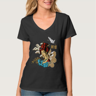 T-shirt Art traditionnel de femme Yokai japonaise