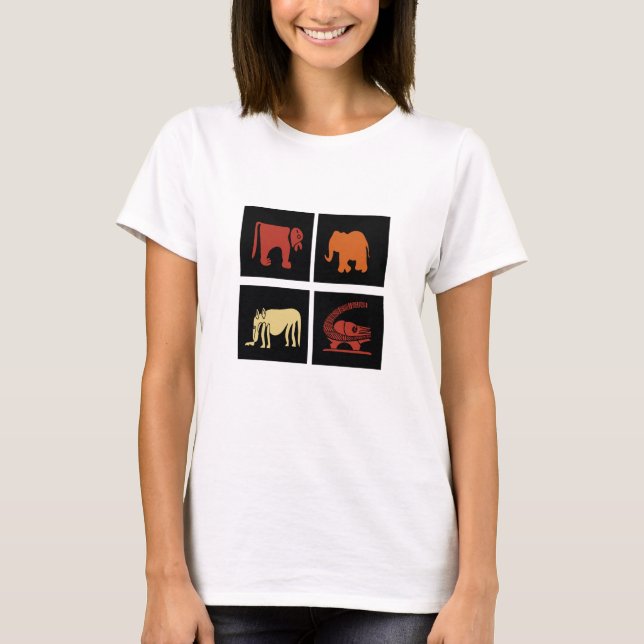 T-shirt art tribal africain Abstrait (Devant)