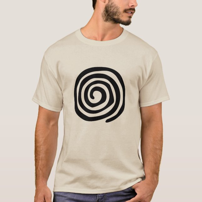 T-shirt Art tribal mexicain primitif en spirale aztèque (Devant)