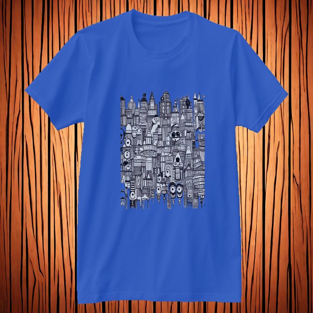 T-shirt Art urbain noir et blanc | Art AI (Créateur téléchargé)