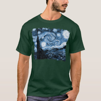 T-shirt Art Vintage Élégant Nuit Étoilée Vincent Van Gogh