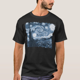 T-shirt Art Vintage Élégant Nuit Étoilée Vincent Van Gogh