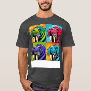 T-shirt Art Walrus Tee Marine Mammal Statement