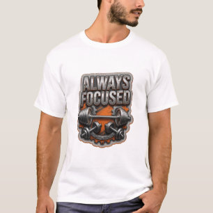 T-shirt Art wearable argent accrocheur TOUJOURS CONCENTRÉ