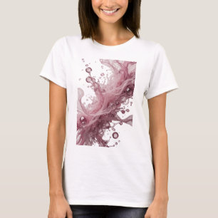 T-shirt Art wearable Argent Moderne Flux d'Eau