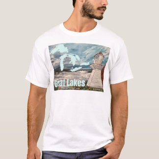 T-shirt Art wearable du phare des Grands Lacs