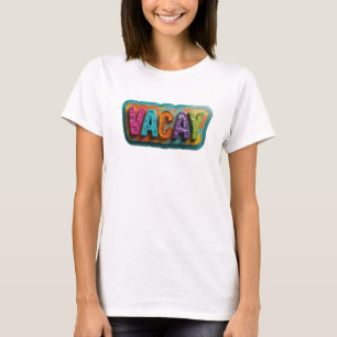 T-shirt Art wearable sarcelle tendance Vacay