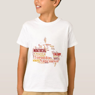 T-shirt Art Word des villes du Canada