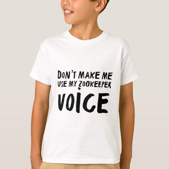 T-shirt Art Zookeeper Imprimer "Ne pas me faire utiliser m (Devant)