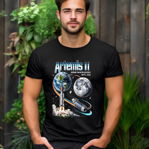 T-Shirt Artemis II NASA Mission Lunaire Fusée Cosm