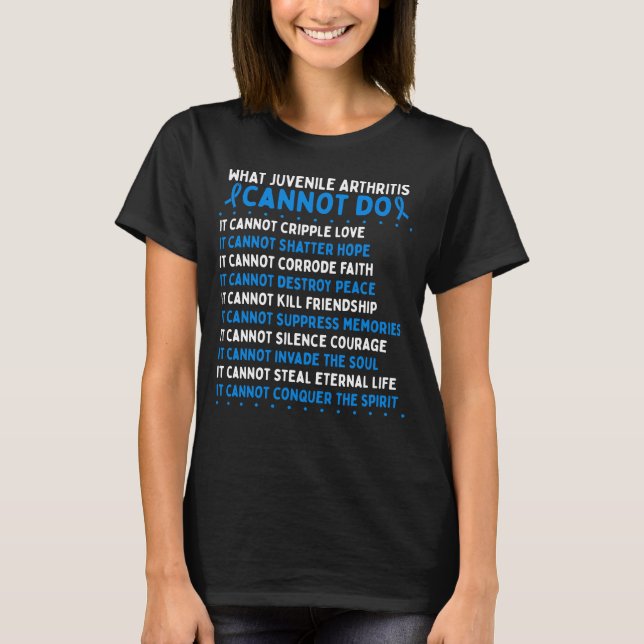 T-shirt Arthrose juvénile Awareness Fight Warrior Ribbon (Devant)
