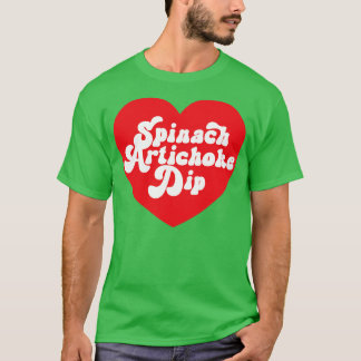 T-shirt Artichot d'épinards Dip Coeur Aimer Spinach Dip