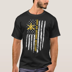 T-shirt Artillerie de défense aérienne de l'armée drapeau