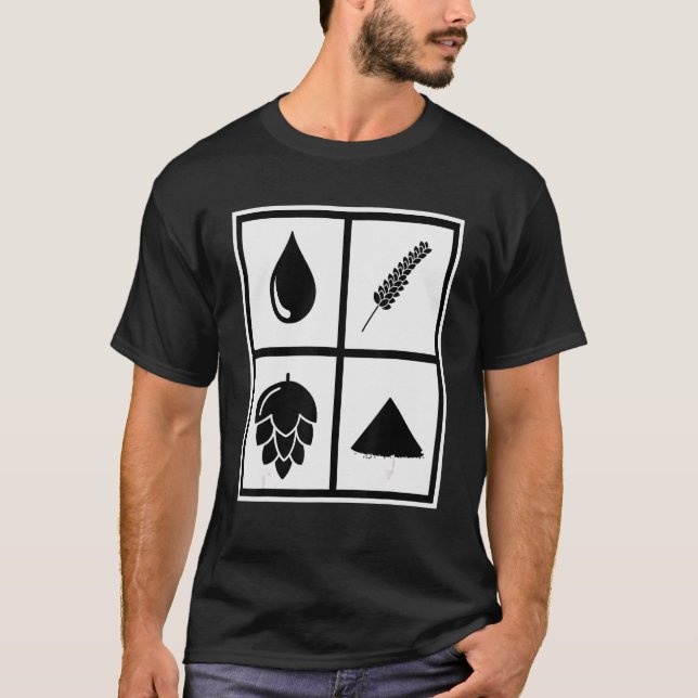 T-shirt Artisanat de brasserie de brasserie Retro Graphic (Devant)