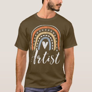 T-shirt Artist Gifts For Women Funny Art Painter Rainbow 