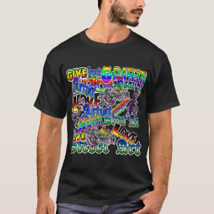 T-shirt Artist Graffiti Texte Chemise noire
