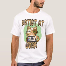 Artiste au travail - conception de chat mignon