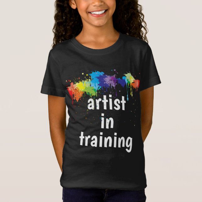 T-Shirt Artiste dans la formation, avec la peinture (Devant)