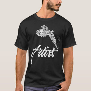 T-shirt Artiste de tatouage italique pistolet de tatouage 