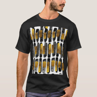 T-shirt Artiste dorée : Noir & Or Abstrait