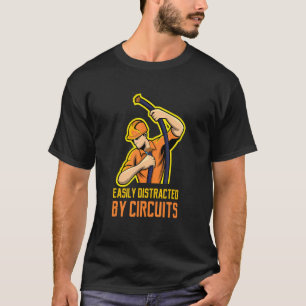 T-shirt Artiste Electro Ouvrier Électricien Tension