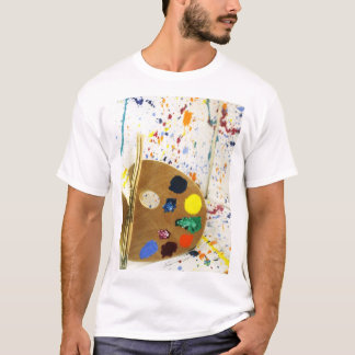 T-shirt Artistes Peinture Splatter et Palette de Peinture