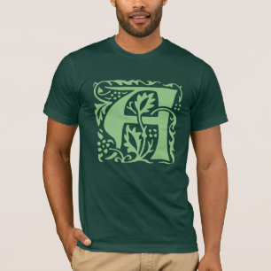 T-shirt Artistes vintages Green William Morris Monogramme