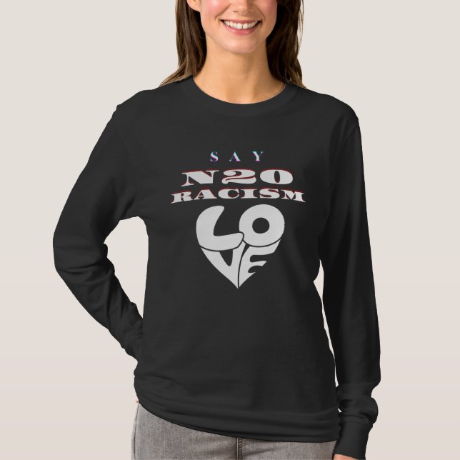 T-shirt Artistic Say No To Racism Artwork (Devant)