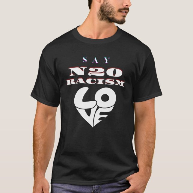 T-shirt Artistic Say No To Racism Artwork (Devant)